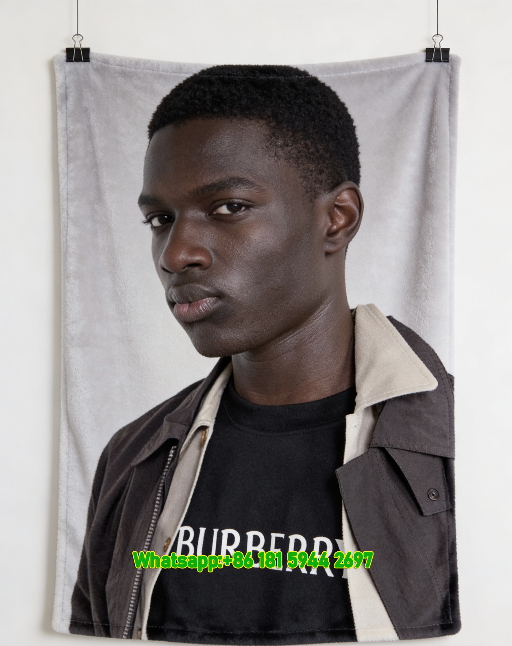 Burberry Logo Flannel Sofa Throw Blanket B137